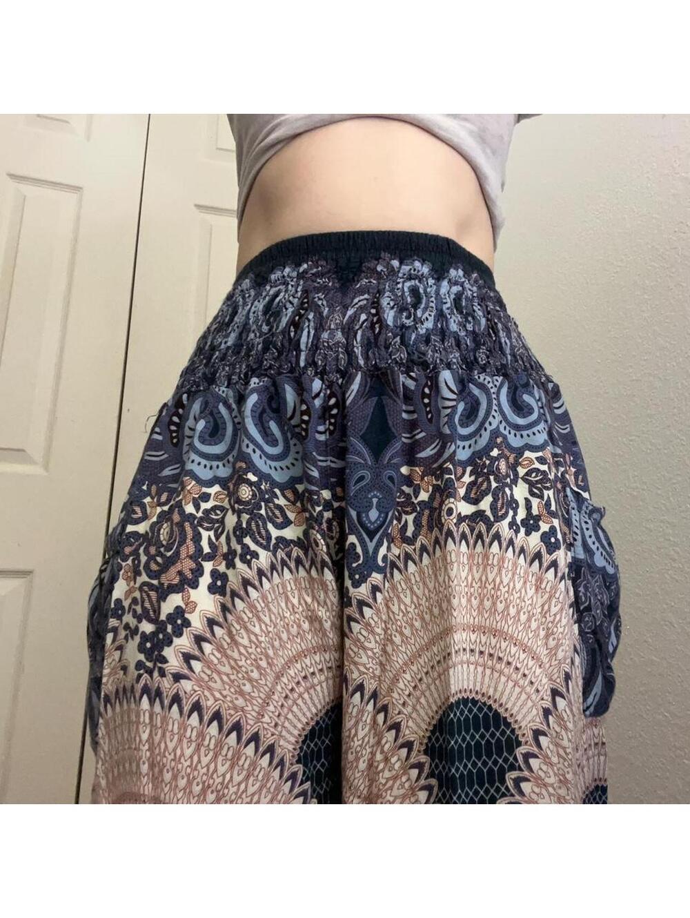 bohemian wide leg pants
